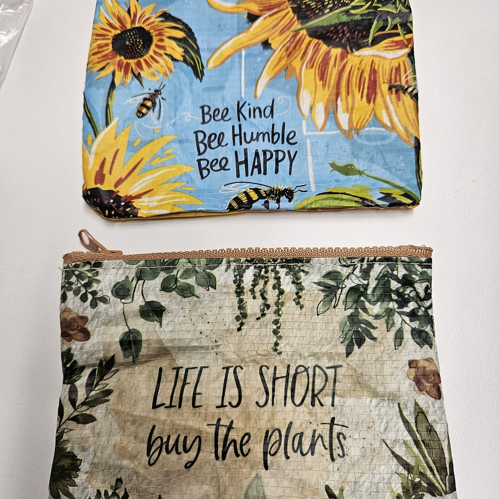 Floral and Bee-Themed Pouch Set